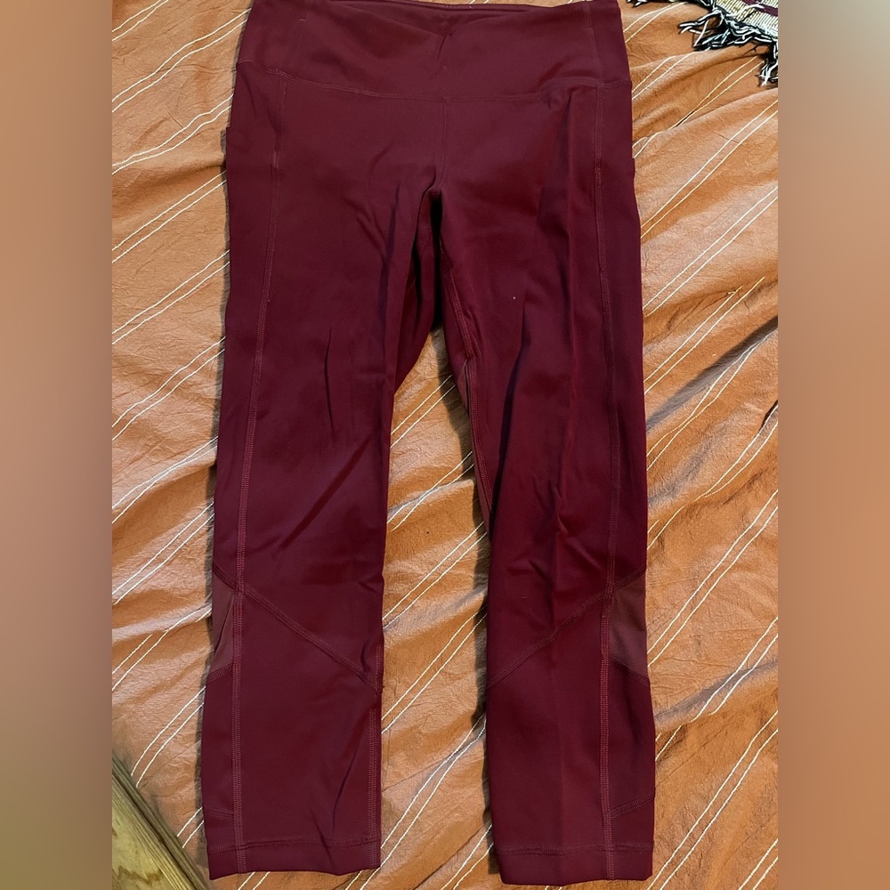 Lululemon cropped leggings - Red merlot